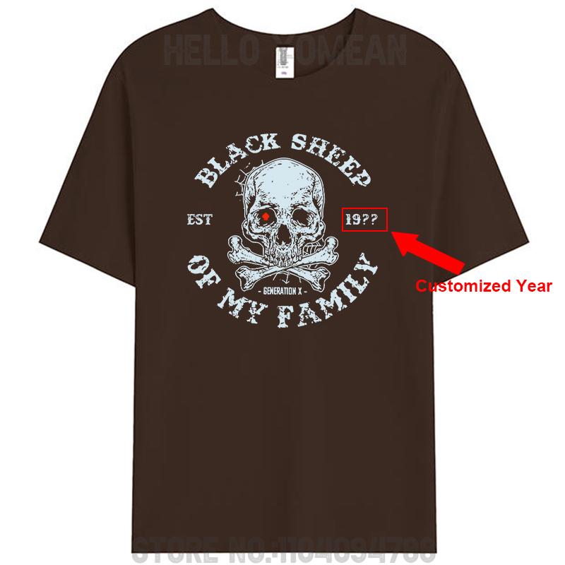 Gen X Est 19?? Customized Birth Year Black Sheep Of My Family Personalized Women Men's Cotton T-Shirt Generation X Tee Tops Gift