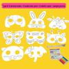 Animal Cartoon DIY Graffiti Mask: Handmade Art Materials for Children's Coloring