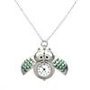 Fashion Owl Shape Pocket Watch Keychain Classic Flip Style Hang Watch Antique Retro Clock For Unisex Adults Children