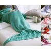 Soft And Stylish Mermaid Tail Blanket Plush Knitted Acrylic Throw For Spring And Autumn