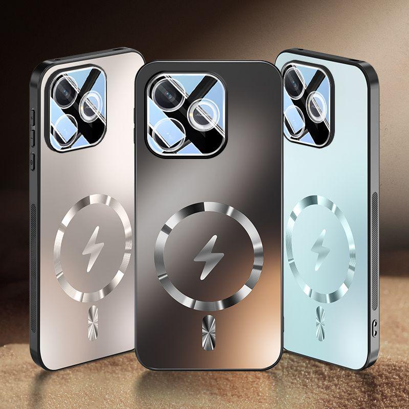 For Honor 600 Lite 500 Smart Case Fashion Magnetic Matte PC Skin Feel Hard Back Cover Equipped With Camera Protection Shell