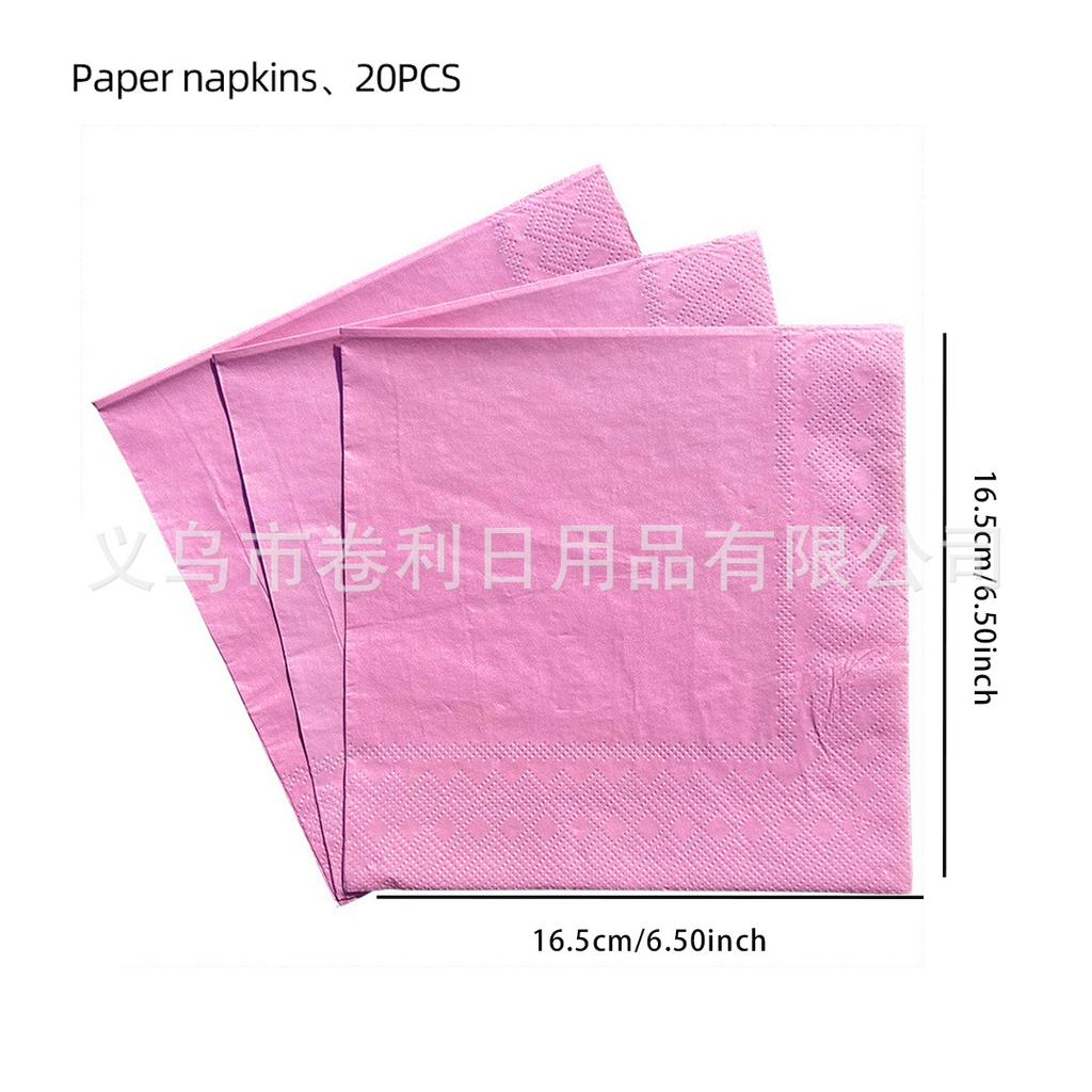 Custom Printing Solid Color Bronzing Logo Tissue Handkerchief Paper All Kinds Of Festivals Birthday Party Exhibition Napkin Decoration