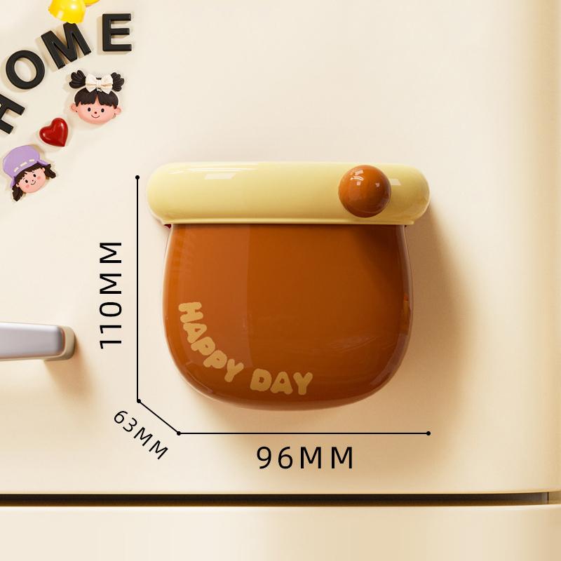 

Multipurpose Plastic Magnetic Storage Box Dopamine Wall Mounted Tableware Container Punch-Free Refrigerator Storage Box Bathroom