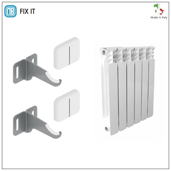 Supports muraux pour radiateurs en aluminium MB - Capacité max 100 kg - Blanc