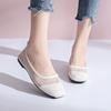 Fashion low-heeled low-top square head hollow 2025 spring and summer new models are comfortable to wear, daily Doudou shoes trend single shoes women