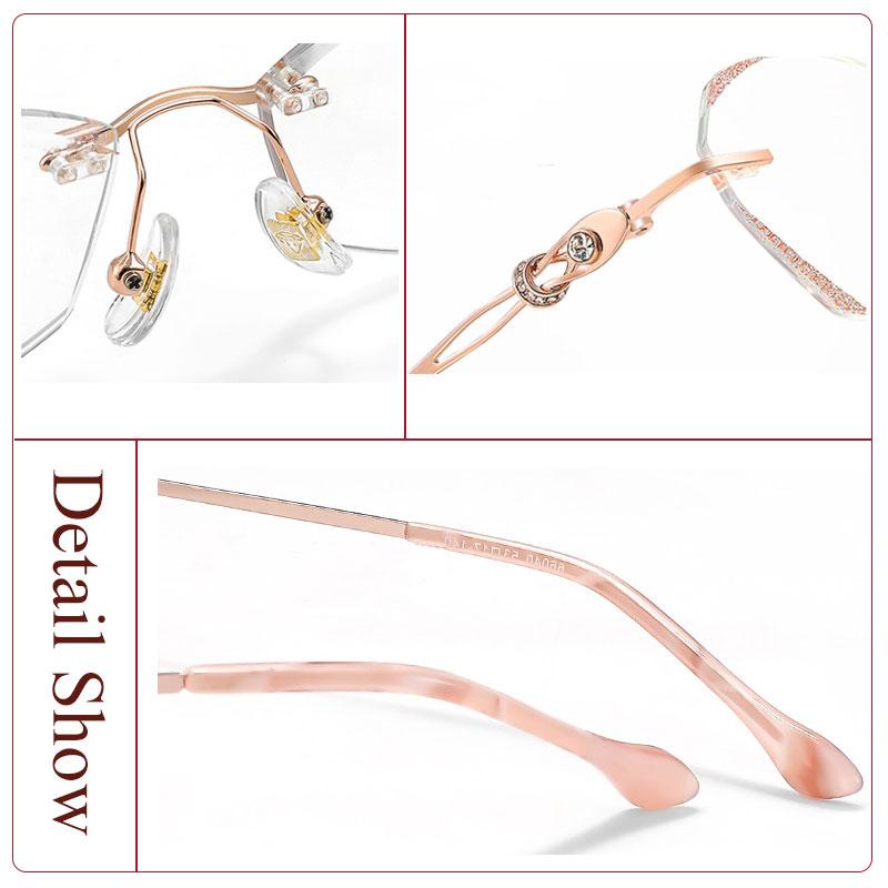 Fashion Anti Blue Rays Glasses Women +4.00