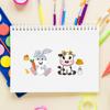 16 Sheets/set Farm Animals Stickers for Kids Cartoon Animal Face Swap DIY Creative Educational Stickers