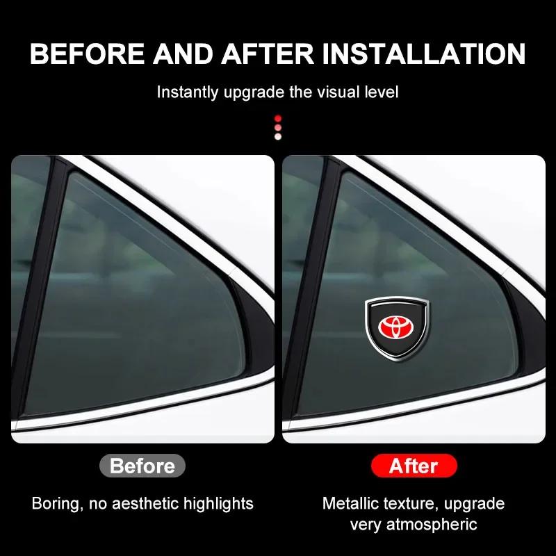 1Pcs 3D Metal Auto Door Shield Emblem Car Body Badge Sticker Styling for Toyota TRD Camry Corolla Yaris Chr Auris Avensis T25