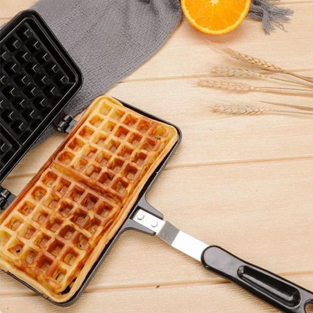 Cast Aluminum Waffle Baking Pan Rectangle Waffle Maker Machine Easy Clean Waffle Mold Pan  Baking
