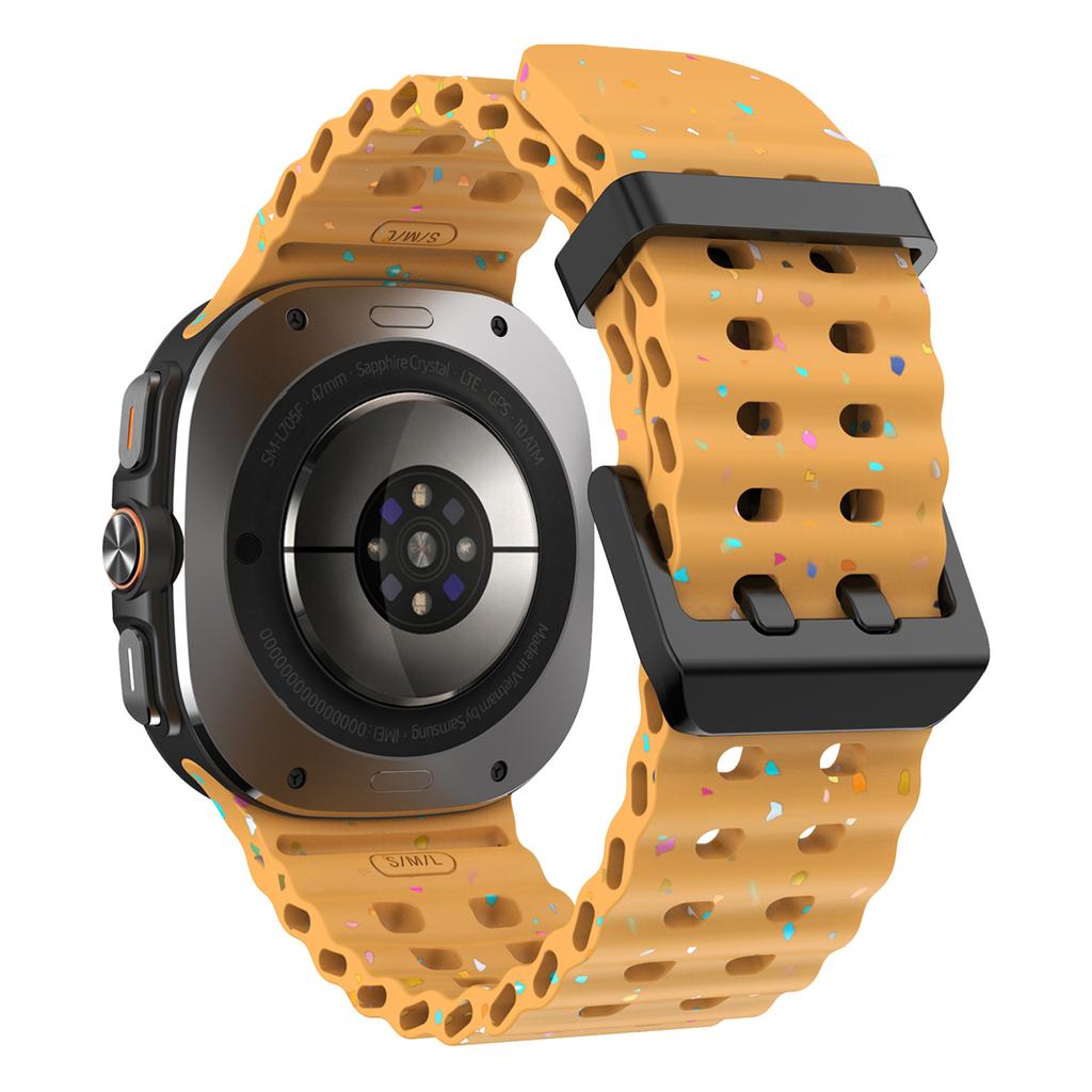 Original Marine Strap for Samsung Galaxy watch Ultra 47mm Accessories Silicone Sport Bracelet Correa Galaxy watch 7 Ultra Band