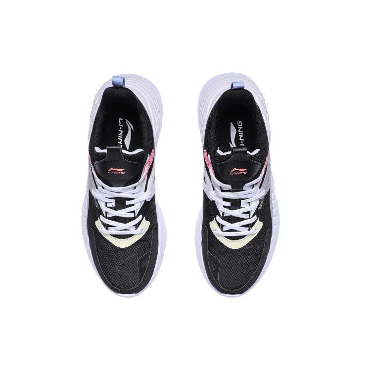 Li Ning EXD Casual Shoes Women's Low Top Black/White/Pink AGLR002-2