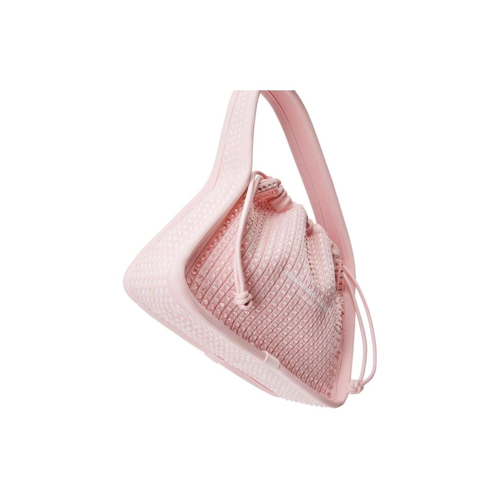 Alexander Wang Ryan Logo Print Polyester Handbag Small Size Women's Ballet Pink