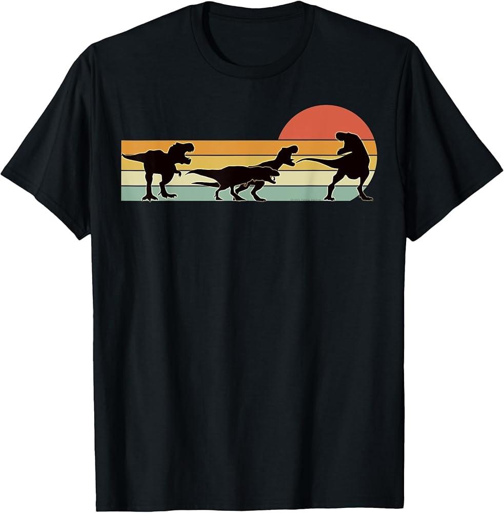 TRex Dinosaur March Retro Sunset TRex TShirt Unisex T-Shirt M