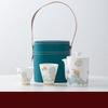 Shangqi Hydrangea Portable Ceramic Travel Tea Set