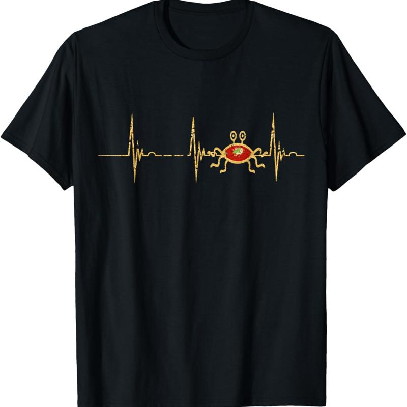 

New Limited Fsm Heartbeat Ekg Puls Flying Spaghetti Monster T Shirt Size S 5Xl 5XL різнокольоровий