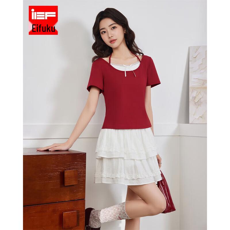 IEF Faux Two-Piece Sweet Temperament Top XL