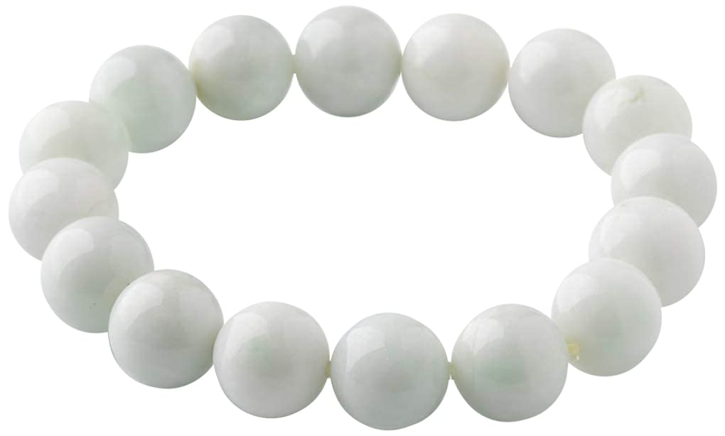 

Large 15cm Itoigawa Natural Jadeite Glossy Japanese National Jomon Power Stone Jadeite Workshop Special Paulownia Wood Quality Guarantee BR0248 (12mm білий