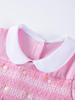 Little Maven Kids' Summer Knit Dress - Euro-American Style Short Sleeve Lapel