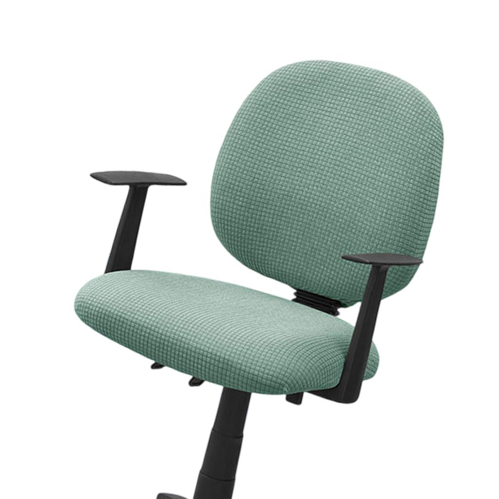 Waterproof Polyester Office Chair Cover Set Seat Cushion and Backrest Spill Resistant for Home Dining or Workspaces