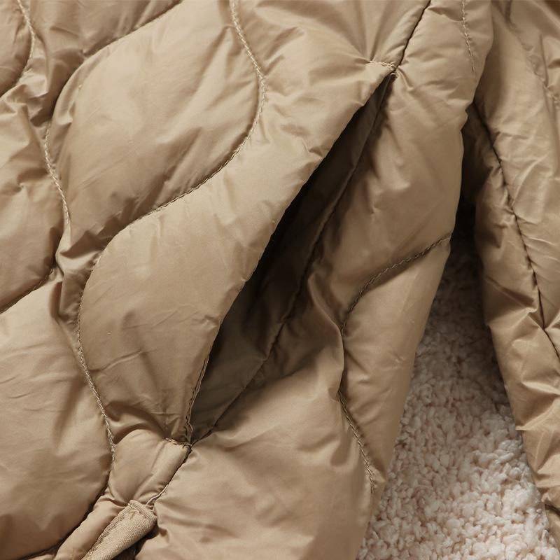 Women's Autumn and Winter Lightweight Warm Jacket Windproof Slim Hooded Outwear