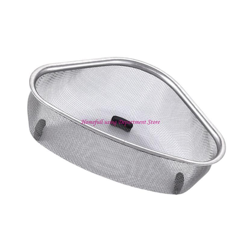 Platzsparender dreieckiger Spülbeckenkorb für Speisereste Sieb Küchenwerkzeug