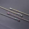 Gedrehte Seilkette Halskette Herren Edelstahl Seile Lange Halskette Minimalistisch Goldfarben Kupferfarben Hip Hop Schmuck 3mm 60cm