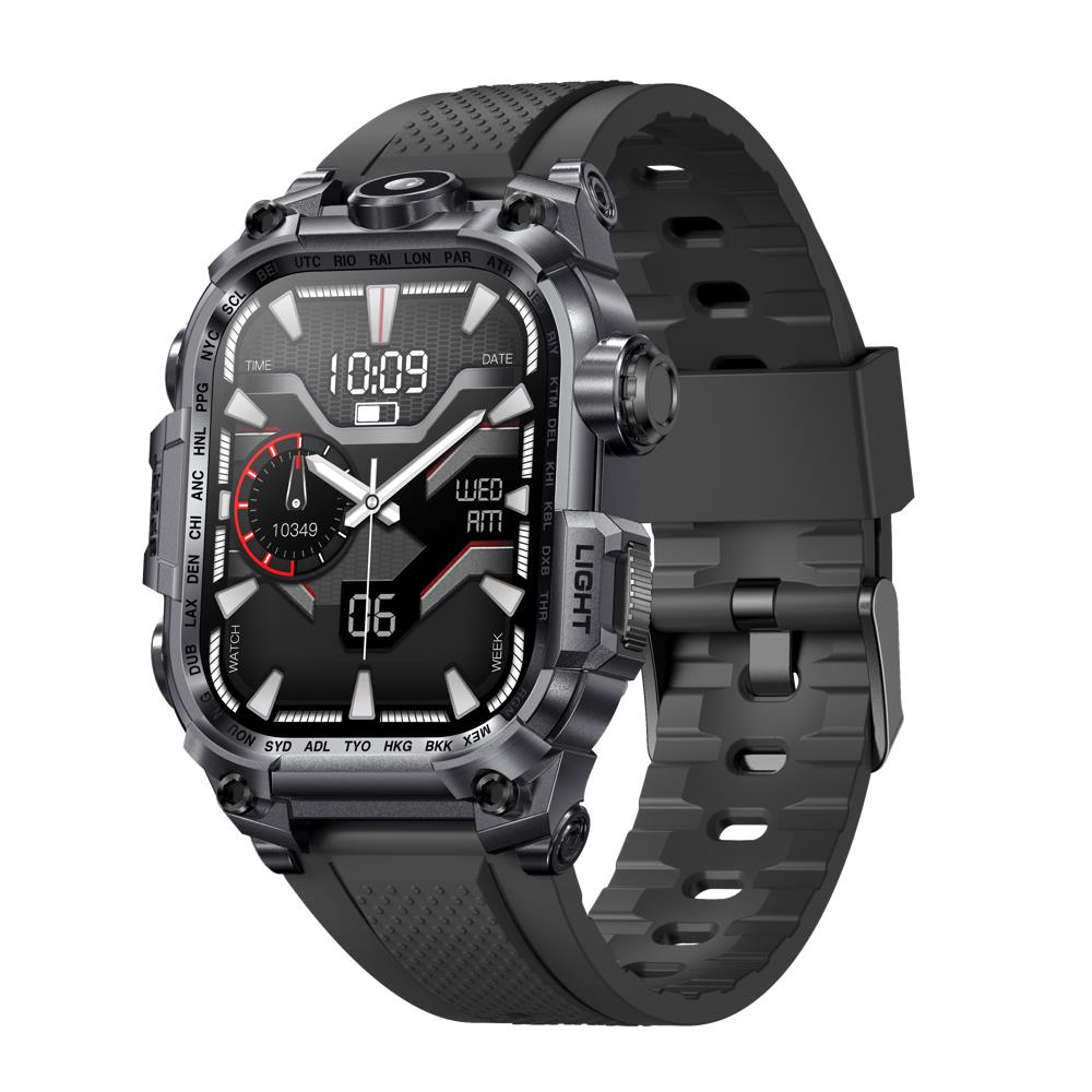 

696 Outdoor Sports Men Waterproof Smart Watches Women Music 2.01 Blue Tooth Call Smartwatch Flashlight Sleep Health Monitor