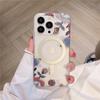 Scrub Floral For  Magnetic Wireless Charge Case For For Iphone 17 Air 16 15 14 13 12 11 Pro Max Plus Shockproof Acrylic Cover