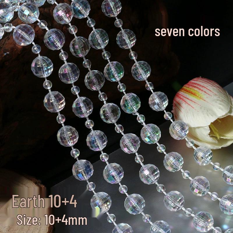 Earth Toned Acrylic Bead String: 8+4mm Beads for Wedding, Christmas Tree Decor & DIY Jewelry