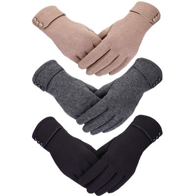 3 Pairs Women Winter Gloves Warm Touchscreen Gloves Windproof Gloves For Women Girls Winter Using