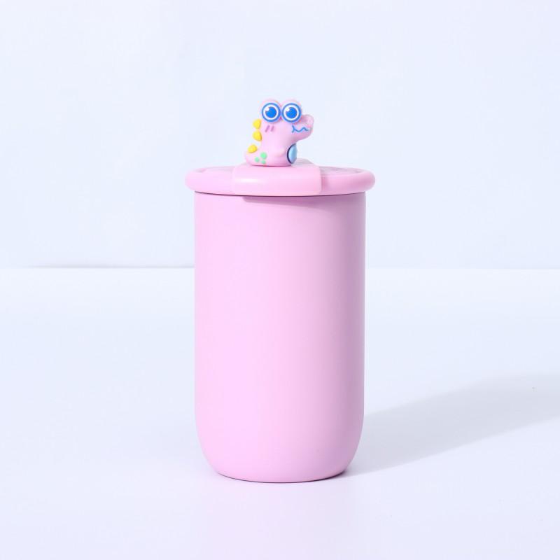 304 Stainless Steel Vacuum Insulated Kids Cartoon Water Bottle 460ml Portable Leakproof Travel Cup Children Students