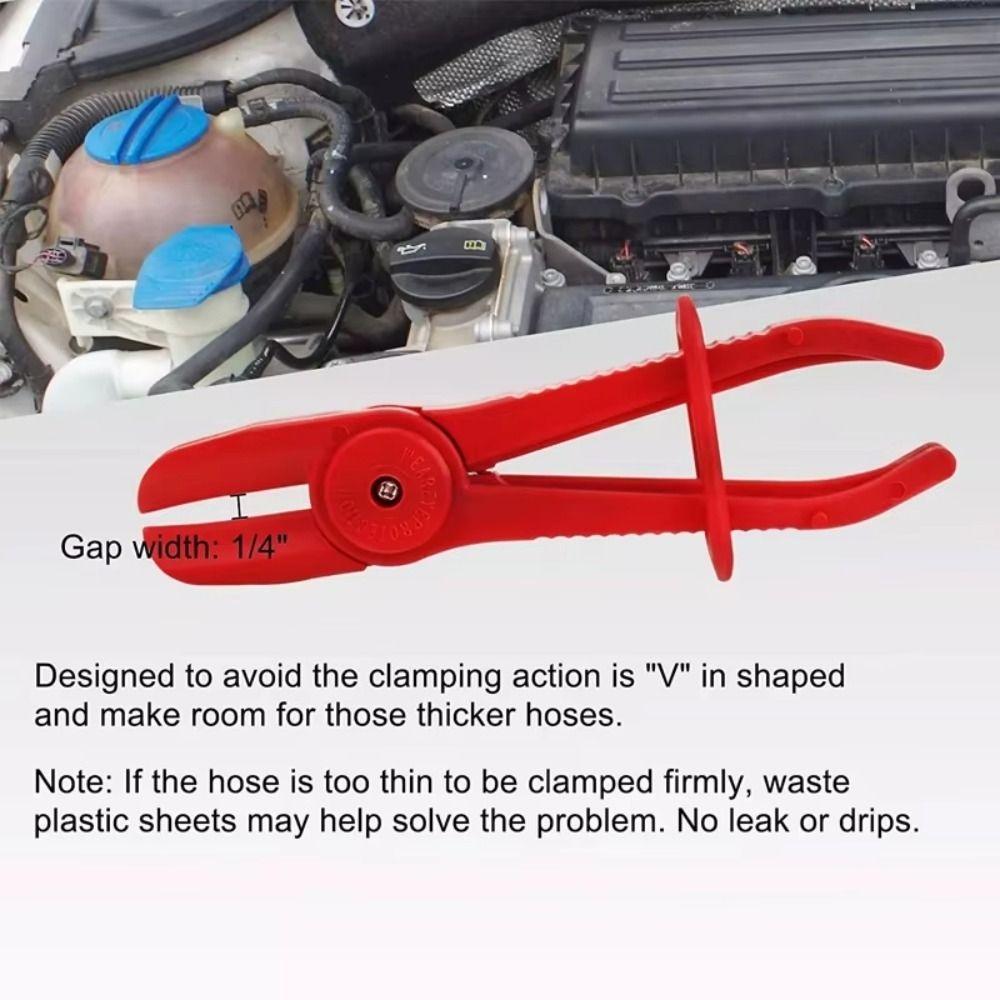 3 pcs Plastic Water Line Clamp Pliers Pipe Line Clamps Pinch Pliers Red Clamp Pliers Tool Repair