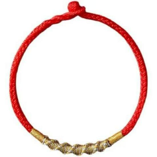King Kong Knot Red Rope Bracelet: Handmade Woven Benmingnian Bracelet, Simple & Couple Style, Good Luck Charm.