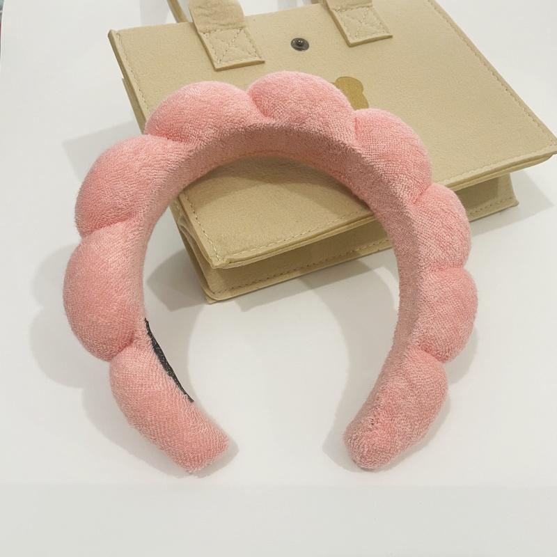 Fashion Microfiber Washing Wristbands Scrunchies Puffy Headband Spa Bubble Headband for Washing Face Makeup Shower Skincare