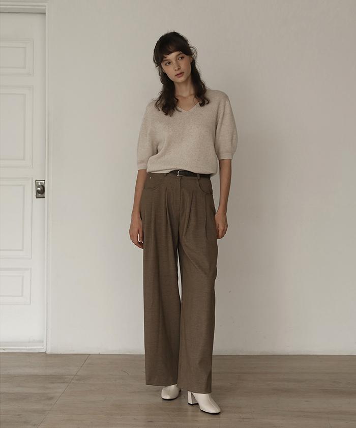 Beleunepeu Snail Tuck Slacks_2 Colors
