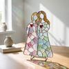 Acrylic Stained Glass Women Decoration Two Female Table Sign Home Office Desktop Ornament Holiday Birthday Mother's Day Gift