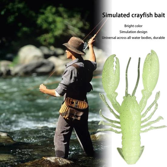 9cm/12.5g Fishing Bait Hollow Simulation Realistic Tempting Angling Soft Rubber Floating Lobster Artificial