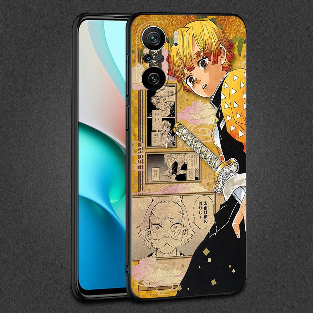 Fall für Xiaomi Redmi Hinweis 11 10 9 8 Pro 12 10C 9S 10S 11S 9A 9T 9C 10A 7 K40 8T Silikon Telefon Abdeckung Dämon Slayer Kunst Fundas