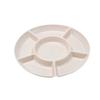 Durable Plastic Food Storage Tray Reusable Flower Shape Snack Container Plate 5-Compartment Divided Dinner Plate Household Use