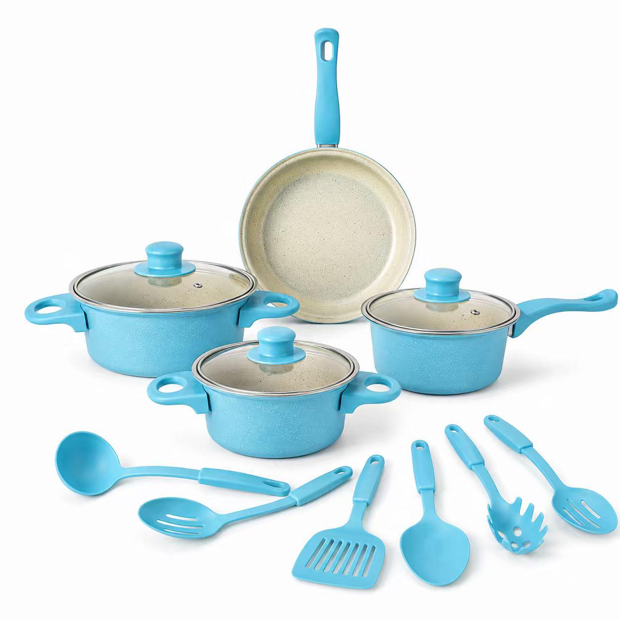 13-Piece Non-Stick Cookware Set: Wok, Soup