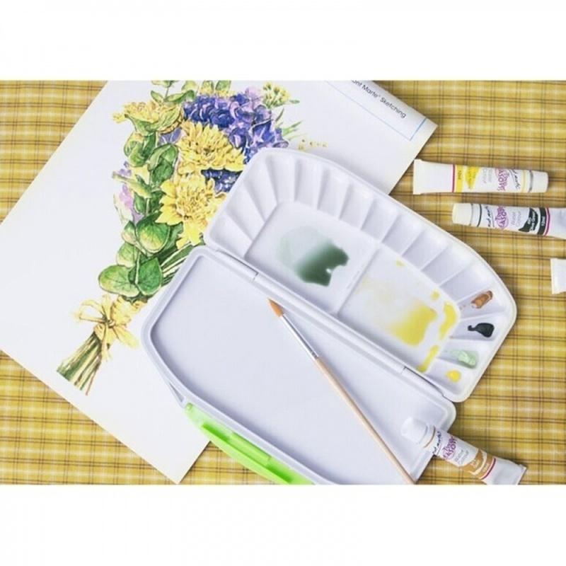 Professional 1Pc Folding Watercolor Palette Airtight Leak-proof Art Supply For Acrylic Painting Oil Paint