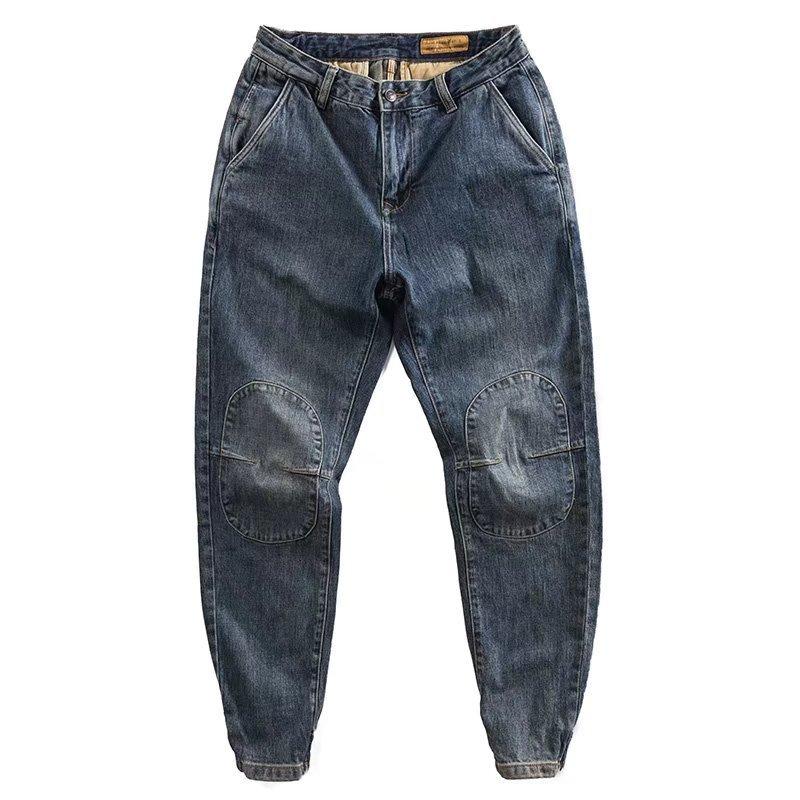 Džinsi vīriešu jauna retro tendence ins