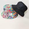 Graffiti Fisherman Hat: Retro, Double-Sided Sun Protection for Men & Women - All-Match Hip-Hop Bucket Style