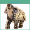 Feng Elefant Shui Lykke Gylden Statue Skulptur Rigdom Figur Gave Hjemmeindretningm
