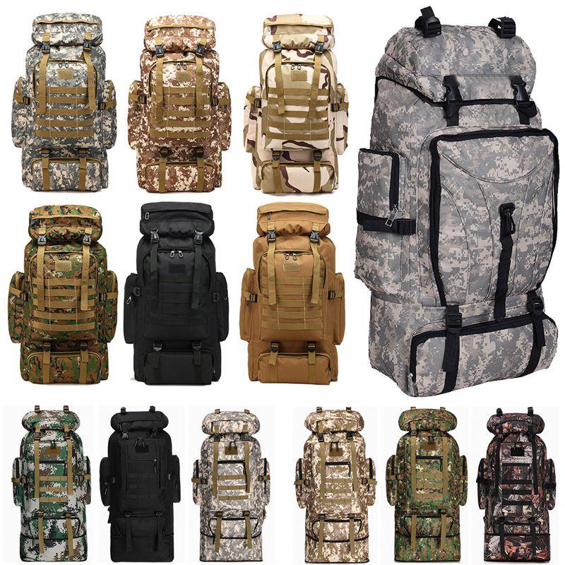 70l80l100loutdoor Rucksack Military Tactical Backpacks Camping Hiking Trek Bag