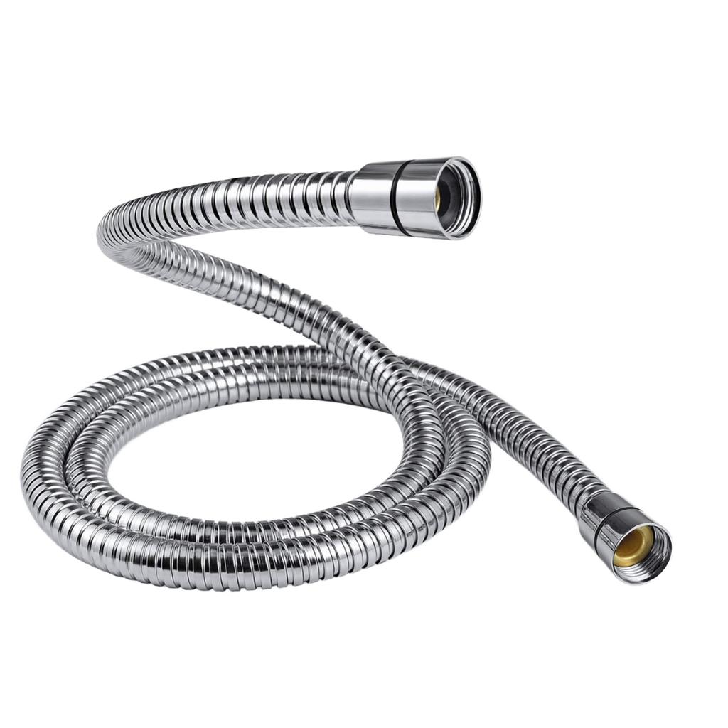 Modern 1.5m Flexible Stainless Steel Chrome Handheld Shower Head G1/2 Universal Brass Connector for Bathrooms JIUYUTU Model A93
