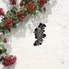 Metal Wall Art Black Floral DNA Helix Decor Home Office Lab Scientific Gift