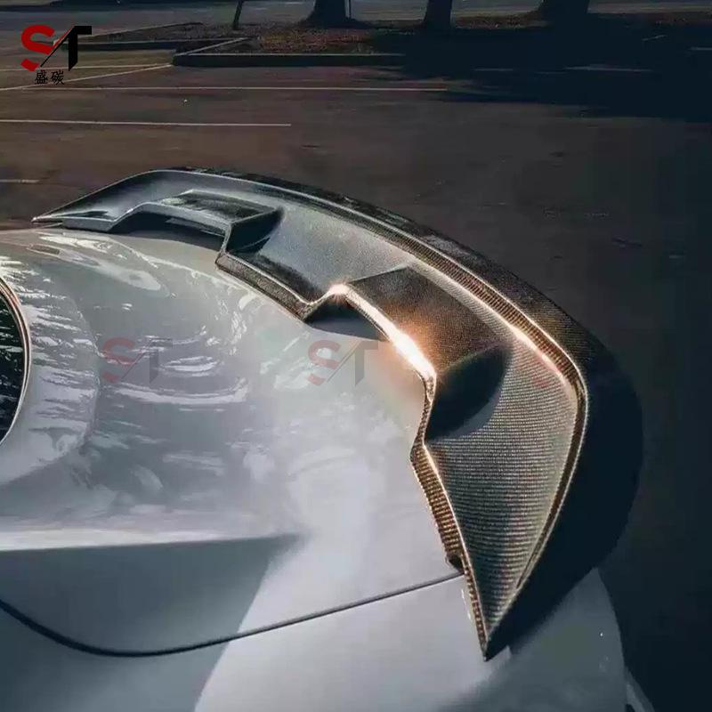 Ford Mustang GT500 Style Carbon Fiber Ducktail Rear Spoiler Winglet Diffuser