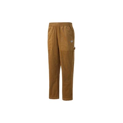 Einfarbige Hose mit Markenlogo-Print, gerades Bein, Freizeithose für Herren, Unterteile, Braun 535677-74