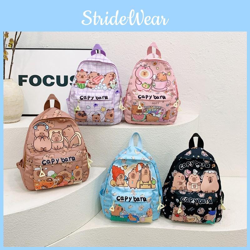 Cute Capybara Nursery Backpack For Boys And Girls With Lightweight Nylon Fabric